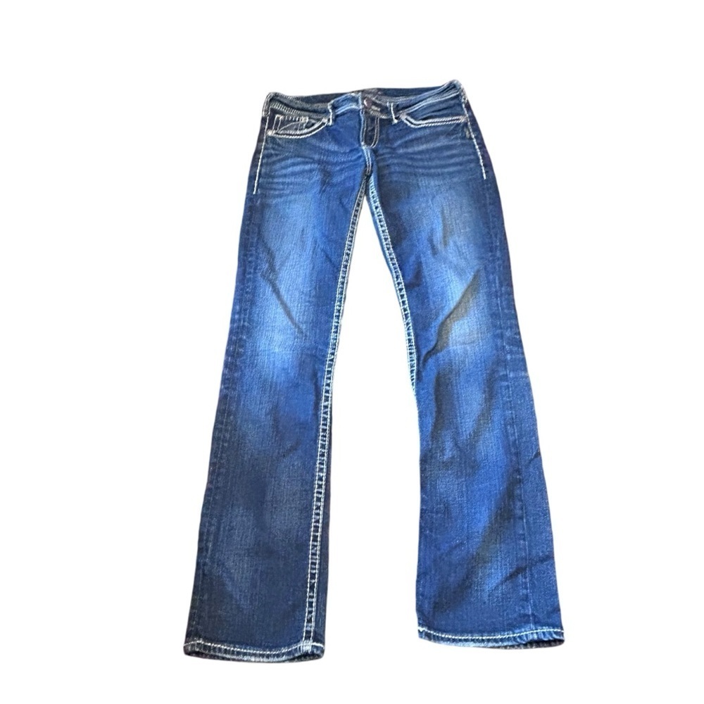 Silver Jeans Berkley Flap size 29/32 Boot Cut Thick Stitch Jeans